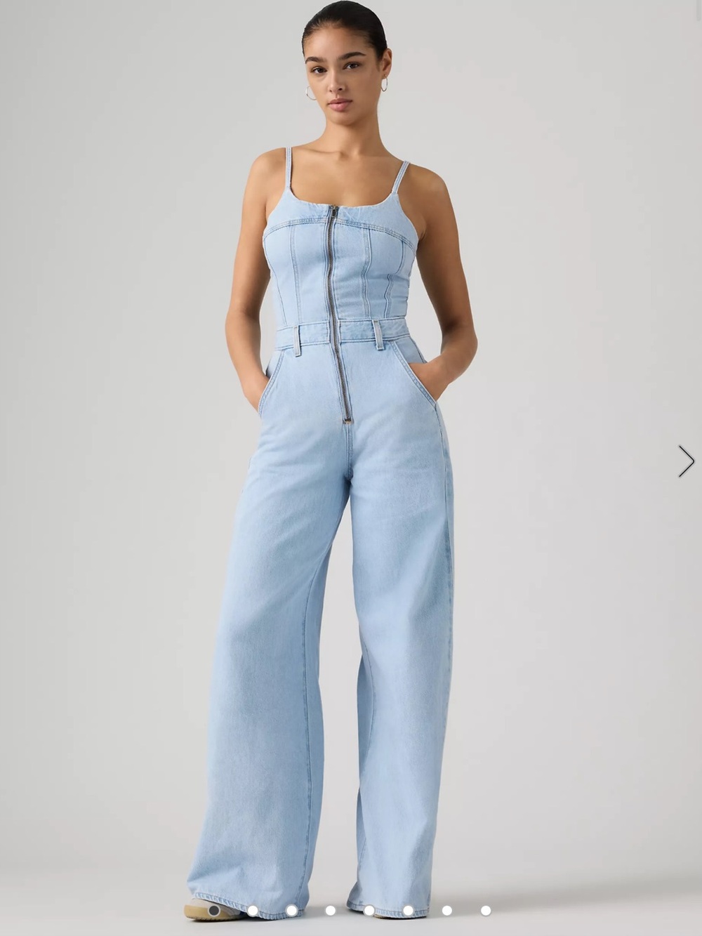 Levi's® Premium
Bustier Lightweight Jumpsuit Light Wash Blue Denim Jumpsuit Jean